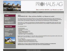 Tablet Screenshot of prohaus.ch
